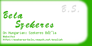 bela szekeres business card